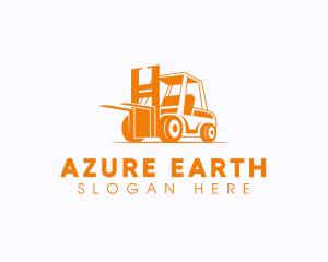 Factory Warehouse Forklift logo design