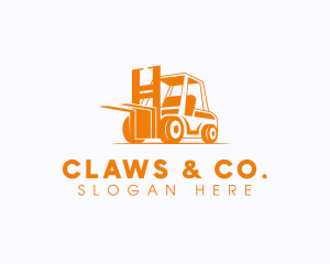 Factory Warehouse Forklift logo design