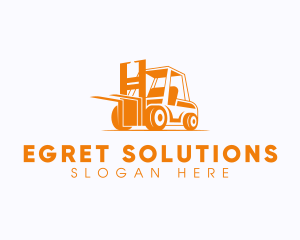 Factory Warehouse Forklift logo design