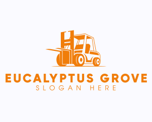 Factory Warehouse Forklift logo design