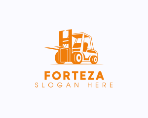 Factory Warehouse Forklift logo design