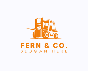 Factory Warehouse Forklift logo design