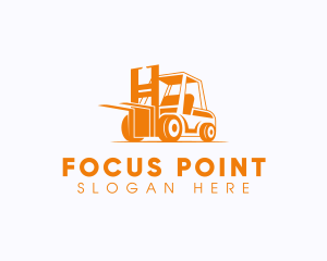 Factory Warehouse Forklift logo design