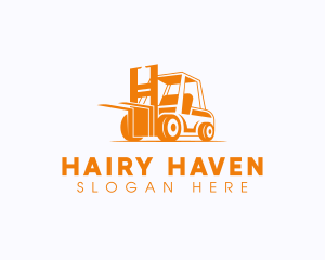 Factory Warehouse Forklift logo design