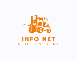 Factory Warehouse Forklift logo design