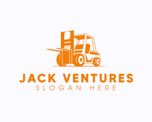 Factory Warehouse Forklift logo design