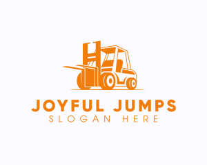 Factory Warehouse Forklift logo design