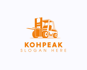 Factory Warehouse Forklift logo design