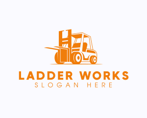 Factory Warehouse Forklift logo design