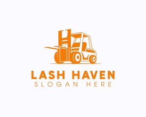 Factory Warehouse Forklift logo design