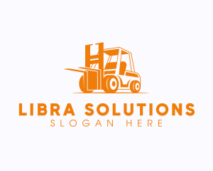 Factory Warehouse Forklift logo design