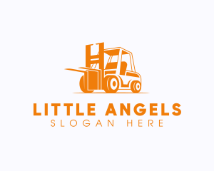 Factory Warehouse Forklift logo design