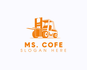 Factory Warehouse Forklift logo design