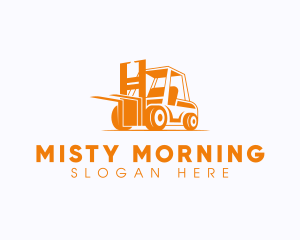 Factory Warehouse Forklift logo design