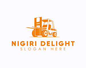 Factory Warehouse Forklift logo design