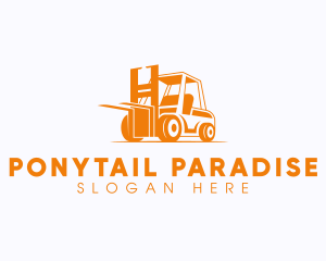 Factory Warehouse Forklift logo design