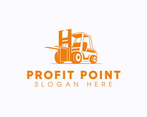 Factory Warehouse Forklift logo design