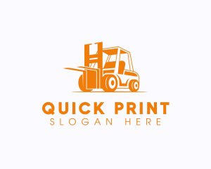 Factory Warehouse Forklift logo design