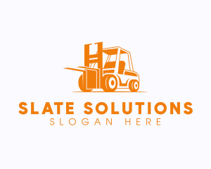 Factory Warehouse Forklift logo design