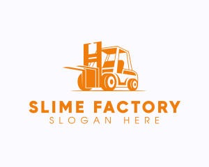 Factory Warehouse Forklift logo design