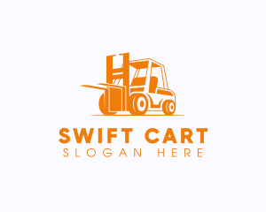 Factory Warehouse Forklift logo design