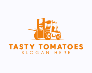 Factory Warehouse Forklift logo design