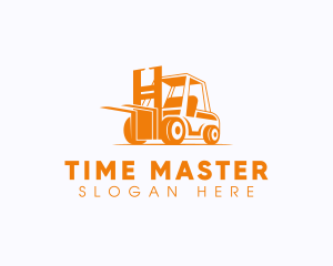 Factory Warehouse Forklift logo design