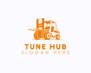 Factory Warehouse Forklift logo design