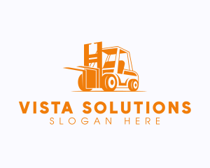 Factory Warehouse Forklift logo design