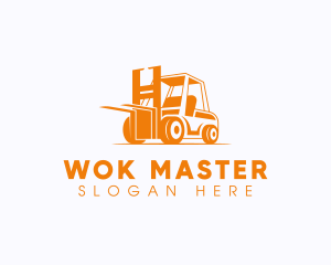 Factory Warehouse Forklift logo design