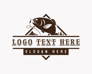 Brook Trout - Trout Fishing Seafood logo design