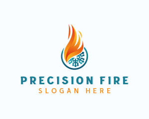 HVAC Fire Ice logo design