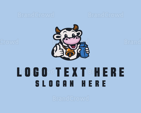 Cow Milk Beverage Logo
