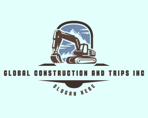 Demolition - Excavator Machinery Construction logo design