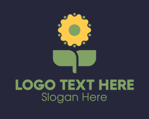 Sunflower Plant Gardening  Logo