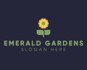 Sunflower Plant Gardening  logo design