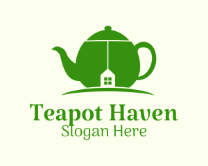 Teapot - Green Teapot House logo design