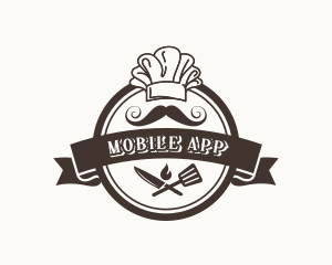 Grill - Chef Moustache Restaurant logo design