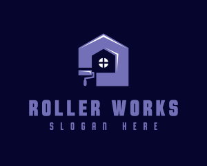 Renovation Paint Roller logo design