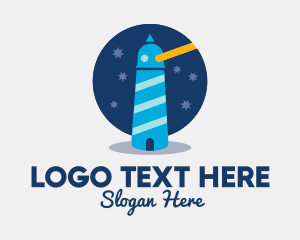 Construction - Astronomy Lighthouse Observatory Tower logo design