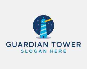 Astronomy Lighthouse Observatory Tower logo design