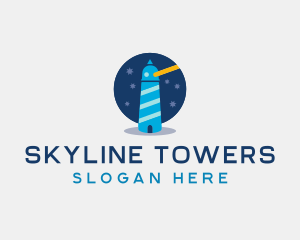 Astronomy Lighthouse Observatory Tower logo design