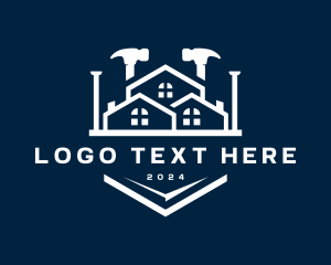 Carpentry - Construction Hammer Repair logo design