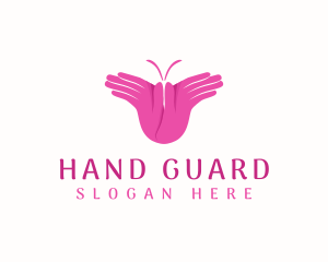 Glove - Butterfly Hand Gesture logo design