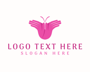 Butterfly Hand Gesture Logo