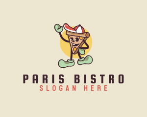 Delicious Pizza Cartoon logo design