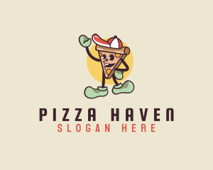 Pizzeria - Delicious Pizza Cartoon logo design