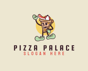 Pizza - Delicious Pizza Cartoon logo design