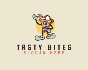 Delicious - Delicious Pizza Cartoon logo design