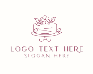 Patisserie - Flower Cake Dessert logo design